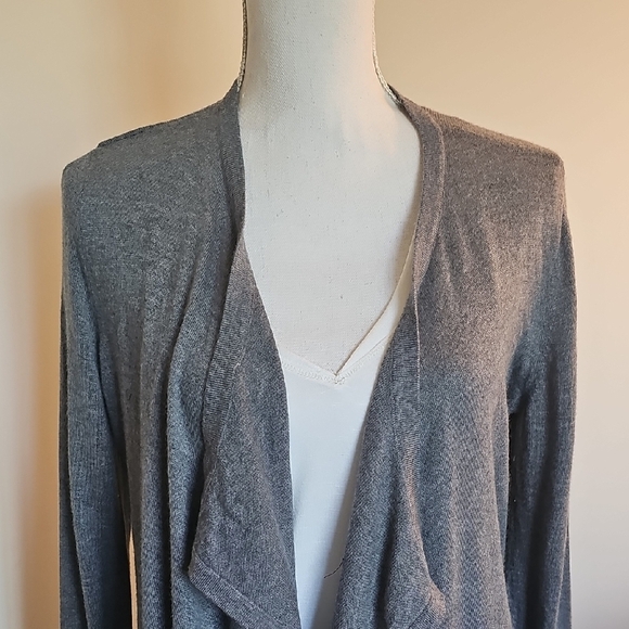 WHBM Gray Open Front Women's Sweater - Picture 2 of 6